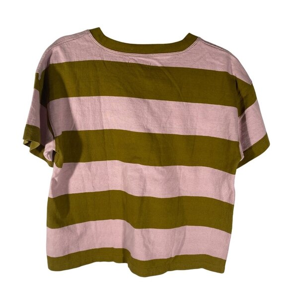Madewell Women's Parkview striped Henley Tee Rugby Stripe women’s M boxy - Picture 4 of 10
